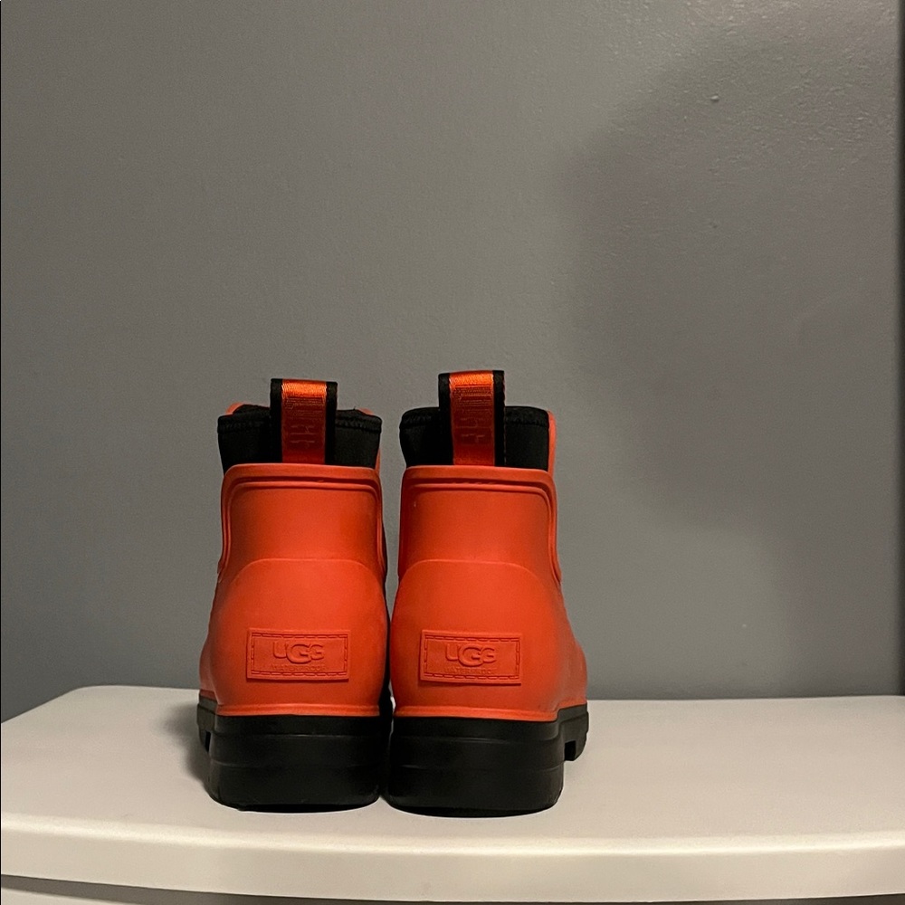 UGG Bold Orange and Black Ankle Boots